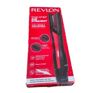 Revlon One-Step Air Straight 2-in-1 Hair‎ Dryer & Straightener Black/Red